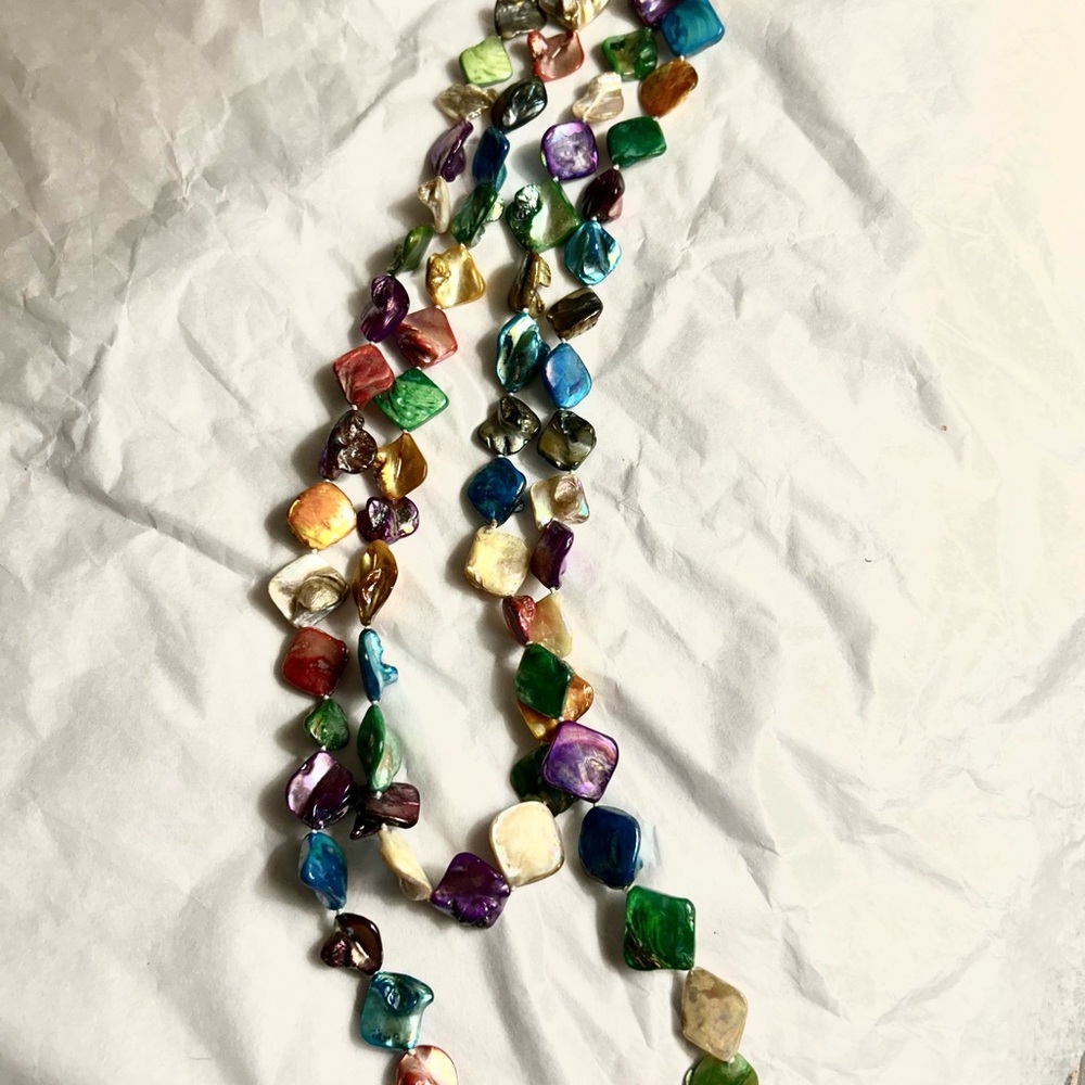 Multicolor Boho Statement Necklace - image 4